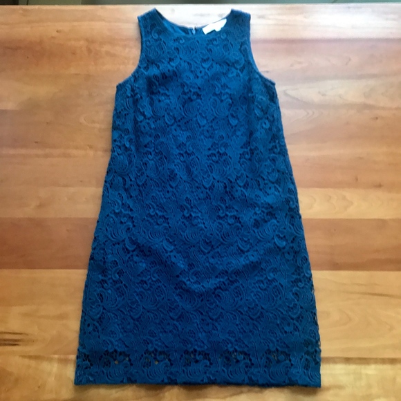 LOFT Navy Lace Dress - Picture 2 of 6